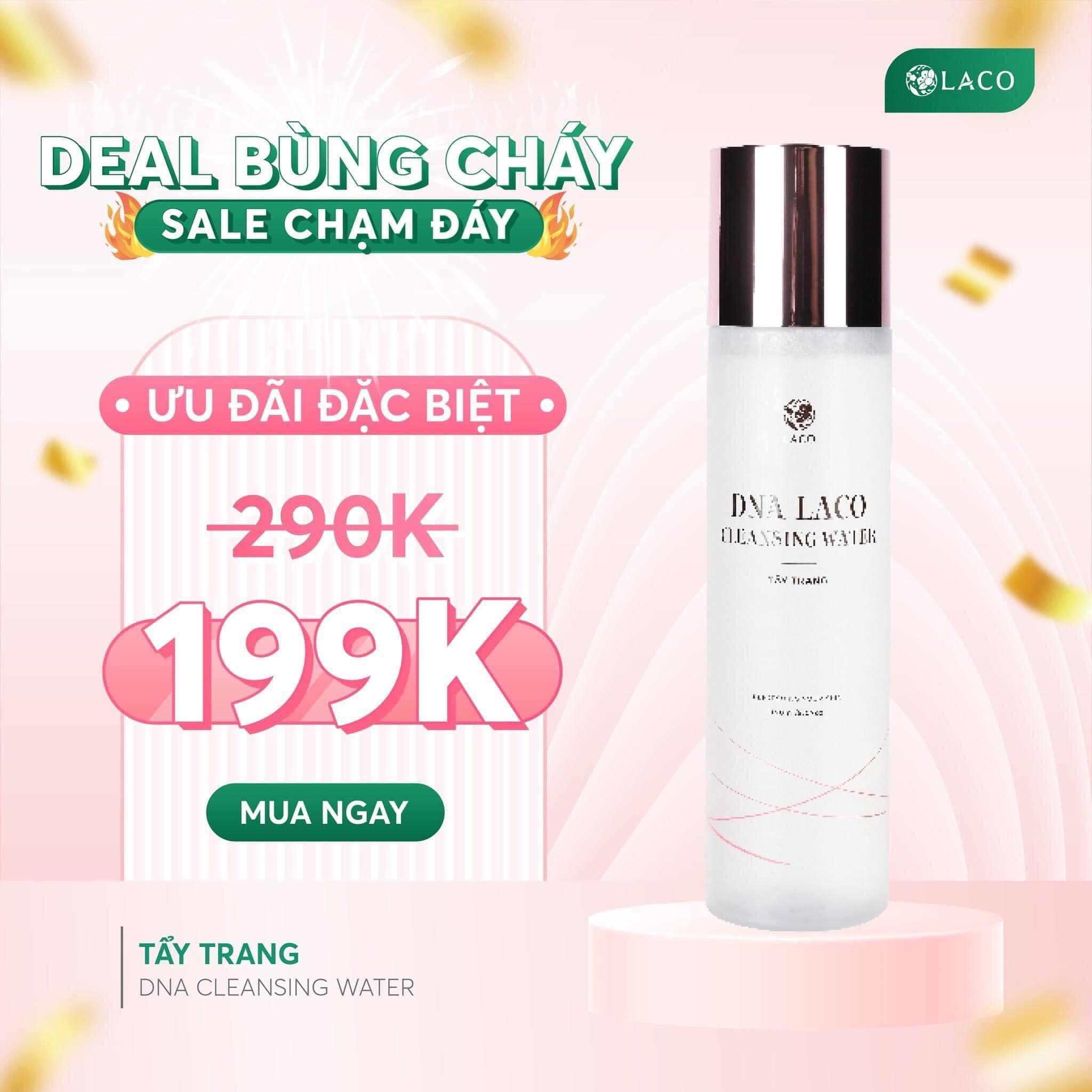 Nước tẩy trang DNA Laco cleansing water