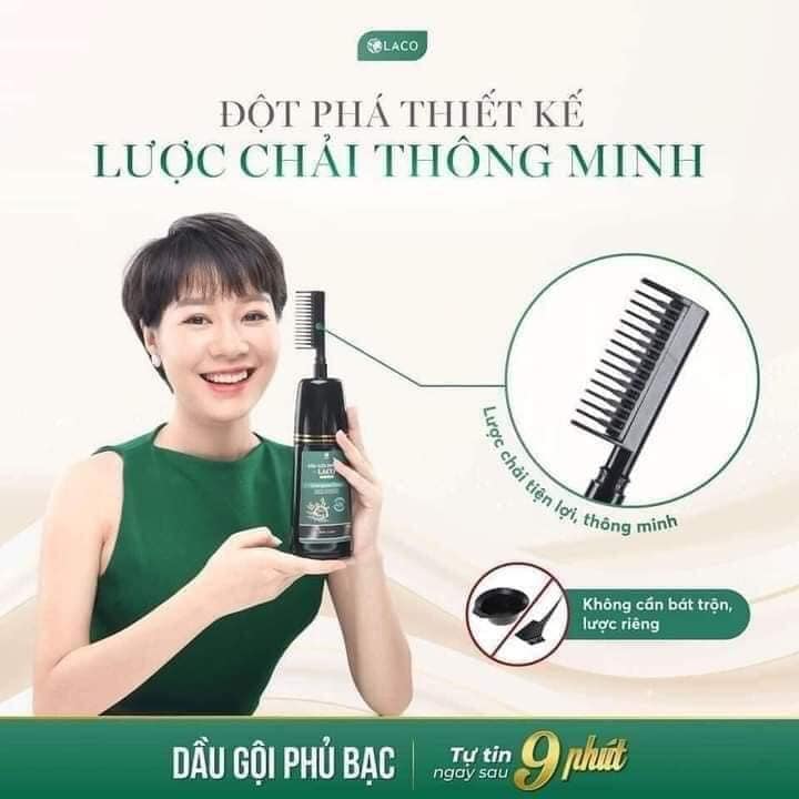 Dầu Gội Phủ Bạc Laco -Tóc Đen Tự Tin Sau 9 Phút Dầu Gội Phủ Bạc Laco -Tóc Đen Tự Tin Sau 9 Phút